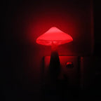 AUSAYE 4 Pack Plug in Night Light, Mushroom Light LED Nightlights for Kids, Adults, Bedroom, Bathroom,Hallway, Stairs, Kitchen Red