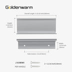 goldenwarm 30 Pack Brushed Nickel Finger Edge Pulls Drawer Finger Pulls Kitchen Hardware Handles Bedroom Dresser Drawers, 3in Hole Centers