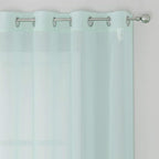 KEQIAOSUOCAI Aqua Sheer Curtain Panels 72 inches Long - Top Grade Grommet Solid Texture Soft Voile Window Drapes for Bedroom Living Room(38 Wide x 72-inch Length,2 Panels,Seafoam Green)