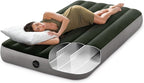 Intex 64777E Dura-Beam Standard Prestige Air Mattress: Fiber-Tech - Twin Size - Hand-Held Battery Pump - 10in Bed Height - 300lb Weight Capacity