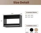 ROOMTEC 31.5" Tall Hanging Closet Unit, Modular Closet System with Hanging Rod, Wardrobe Organizer for Bedroom or Walk-in Closet, Wall Mounted, Customizable Clothes Storage Unit, Black