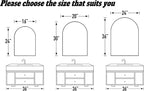 24x36 Arch Mirror Rectangle Full Length Wall Mounted Hanging or Against Wall Metal Frame Dressing Make-up Mirrors for Entryway Bedroom Bathroom Living Room 24 36 inch Gold