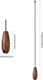 8 Pieces Ceiling Fan Pull Chains Extender Wooden Pendant Pull Chain Extension for Ceiling Light Lamp Fan(Walnut Color)