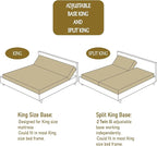 SHA CERLIN Split King Size Adjustable Bed Base/Bed Frame with Motorized Head and Foot Incline,Zero-Gravity,Wireless Remote,Wood Board Support (Only Base)