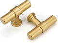 LONTAN 50 Pack Gold Cabinet Knobs Matte Gold Kitchen Cabinet Knobs for Dresser Drawers Brushed Gold T-bar Hardware for Dresser Bathroom