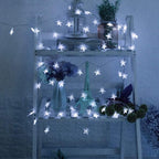 Twinkle Star 33FT 100 LED Star String Lights, Plug in Fairy String Lights Waterproof, Extendable for Indoor, Outdoor, Wedding Party, Christmas Tree, New Year, Garden Decoration, White