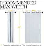 NICETOWN Room Darkening Draperies Curtains Panels, Window Treatment Thermal Insulated Grommet Room Darkening Curtains/Drapes for Bedroom (Greyish White, 2 Panels, 55 by 68)