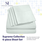 King Size Bed Sheets - 6 Piece 1500 Supreme Collection Fine Brushed Microfiber Deep Pocket King Sheet Set Bedding - 2 Extra Pillow Cases, Great Value, King, Mint(Pack of 1)