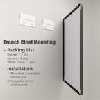 CHAMROR 24x32 Inch Black Metal Framed Bathrrom Mirror for Wall, Black Rounded Rectangle Mirror, Matte Black Bathroom Vanity Mirror, Anti-Rust, Tempered Glass, Hangs Horizontally or Vertically
