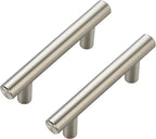 JOY DECOR 45 Pack Cabinet Handles, Brushed Nickel Cabinet Pulls, 2-1/2 in Hole Center Kitchen Cabinet Handles, Stainless Steel T Bar Handles for Dresser Drawers