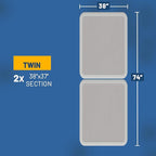 Nutan Inch Sturdy Box Spring for Mattress Support-Durable and Fully Assembled, Natural Wood Twin, White, 4" Foundation