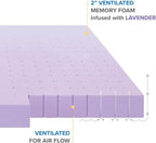 Best Price Mattress Topper King, 2" Memory Foam Mattress Topper with Lavender Certipur-US Certified Cooling, King Size