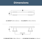 FRANKLIN BRASS Tiered Foot (10-Pack) Cabinet Handles 3" Hole Center Pulls | Satin Nickel Hardware Kitchen Door, Drawers, Dressers, Furniture P49572C-SN-B