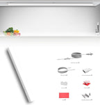 Under Cabinet Lighting Plug in, 24 Inch 1 Pc, Linkable AC120V 3CCT 3000K/4000K/5000K Ultra Slim, LED Under Cabinet Lights for Counter Light, Kitchen, Shelf, Sink, Workshop, Desk, White