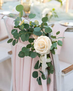 JOYLEX Artificial Flowers Realistic Roses, Real Looking Fake Roses with Stem for DIY Wedding Bouquets Centerpieces Bridal Shower Party Romantic Decorations (25pcs, White/Cream/Light Pink)