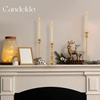 Candlestick Candle Holders Gold: Tall Taper Candles Stick Holder Wedding Decor Set of 10 Dinning Table Centerpiece Vintage Metal Candle Stand