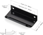 Ravinte Hardware 12 Pack Black Cabinet Handles, 3.15 Inch (80mm) Finger Edge Pulls, 2-1/2 Inch Hole Center, Finger Pulls for Cabinets
