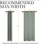 NICETOWN Greyish Green Room Darkening Curtains for Kitchen, Window Treatment Thermal Insulated Solid Grommet Room Darkening Curtains/Drapes for Bedroom (Set of 2, 42 inches Wide by 48 inches Long)