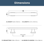 FRANKLIN BRASS Tiered Foot (10-Pack) Cabinet Handles 3-3/4" Hole Center Pulls | Champagne Bronze Hardware Kitchen Door, Drawers, Dressers, Furniture P49573C-CZ-B