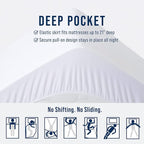 OLANLY Twin XL Quilted Fitted Mattress Pad – Soft Pillow Top Mattress Topper, Down Alternative Fill, Cooling Comfort Breathable Mattress Cover, Machine Washable Deep Pocket Mattress Protector, White