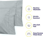 Queen Sheets Blue Porclain - 6 Piece 1500 Supreme Collection Fine Brushed Microfiber Deep Pocket Queen Sheet Set Bedding - 2 Extra Pillow Cases, Great Value, Queen, Porclain Blue