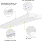 hykolity 4 Pack 4FT LED Wraparound Light 40W 4 Foot LED Shop Lights for Garage, [2-lamp 32W Fluorescent Equiv.] 4400lm 4000K Wrap Light, Flushmount Office Ceiling Light Fixture ETL Listed