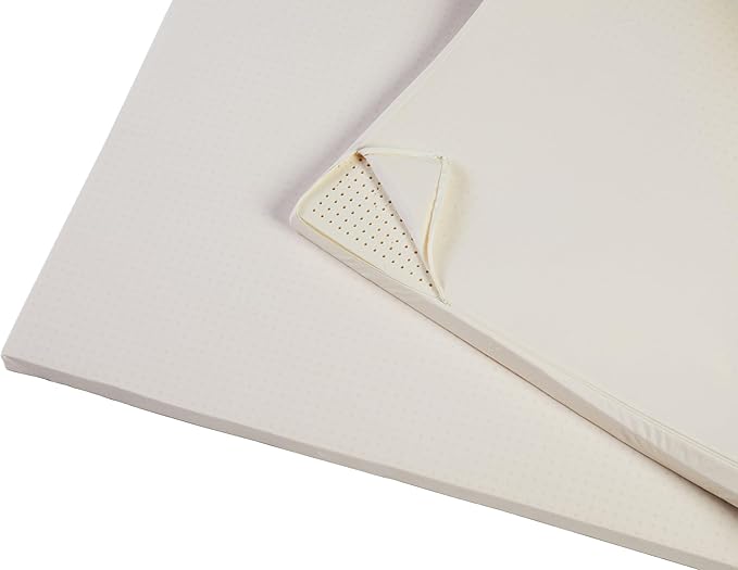 Pure Green Natural Latex Mattress Topper w/Jersey Cover - Firm - 3 Inch - King Size (GOTS Certified Organic)