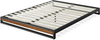 ZINUS GOOD DESIGN Award Winner Suzanne 6 Inch Bamboo and Metal Platforma Bed Frame, No Box Spring Needed, Wood Slat Support, Chestnut Brown, King