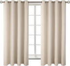 BGment Blackout Curtains - Grommet Thermal Insulated Room Darkening Bedroom and Living Room Curtains, Set of 2 Panels (52 x 72 Inch, Champagne)