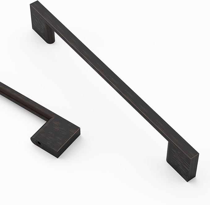 Asidrama 10 Pack 6.3 Inch(160mm) Oil Rubbed Bronze Cabinet Pulls, Kitchen Cabinet Hardware for Cupboard Drawer Handles Pulls