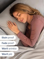 Extra Deep Queen Sheet Set - 6 Piece Breathable & Cooling Sheets - Hotel Luxury Bed Sheets Set - Easy & Secure Fit - Soft, Wrinkle Free & Comfy Sheets Set - Light Grey Sheet Set w/Extra Deep Pockets