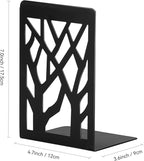 Metal Bookends Black 6 Pair - Heavy Duty Book Stoppers for Shelves - Decorative Book Ends
