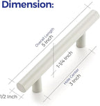 Ravinte 40 Pack | 5 Inch Cabinet Pulls White Stainless Steel Kitchen Drawer Pulls Cabinet Handles 5 InchLength, 3 Inch Hole Center