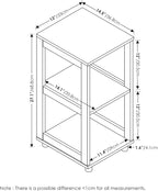Furinno Romain 2-Tier Tall End Table, Espresso