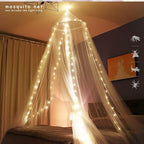 Mosquito Net for Bed, Large White Bed Canopy for Girls, Hanging Bed Net, Ideal for Bedroom Decorative, Travel with Storage Bag (Round)
