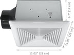 BV LED Bathroom Exhaust Fan With Light 90CFM - 0.8 Sones, Ultra Quiet, 800lm | Bathroom Vent Fan 3000K/4000K/5000K, Covers up to 80-90 Sq. Ft. | 4 Inch Duct Collar, Easy Install & Replace