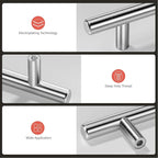 homdiy Brushed Nickel Cabinet Pulls Cabinet Handles,200 Pack 96mm 3-3/4 inch Hole Centers Silver Drawer Pulls for Kitchen, Bedroom, Bathroom