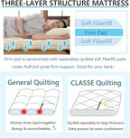EMOOR Japanese Futon Mattress CLASSE Twin (39x79in) Made in Japan White, Foldable Floor Sleeping Bed Tatami Mat