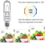 Vinaco E11 Bulb, 4PCS JDE11 120V 100W Halogen Light Bulbs, E11 Dimmable, 2700K Warm White, E11 Halogen Bulb 100 Watt with Mini Candelabra Base, High Output 1700LM & High CRI100 E 11 Light Bulb