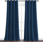 NICETOWN Moroccan Blue Blackout Curtains 108" Long for Office, 55" Wide, 2 Pieces, Dining Room, Guest Room, Sound Reducing Heat and Cold Block Curtain Panels for Modern Room Decorative