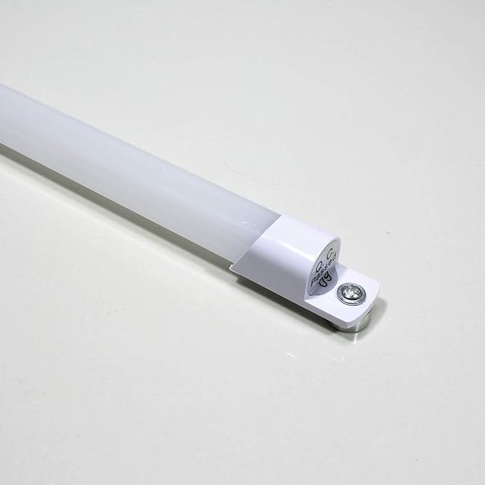 110V LED Under Cabinet Lighting,17inch LED Strip Light Bar with 6ft Power Cord,Magnetic Installation,Super Slim Counter Light,Reading Desk Lamp for Kitchen/Work Table.(White 6000K)