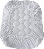 Twin XL Mattress Pad, 8-21" Deep Pocket Protector Ultra Soft Quilted Fitted Topper Cover Fit for Dorm Home Hotel -White