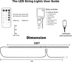 Dazzle Bright Outdoor Christmas String Lights, 1000 LED 328 FT Plug in Fairy Light with Remote Control 8 Modes & Timer, Waterproof Decoration for Home Garden Yard Xmas Wedding, Warm White