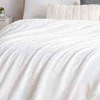 Walensee Fleece Blanket Plush Throw Fuzzy Lightweight (Twin Size 60x80 White) Super Soft Microfiber Flannel Blankets for Couch, Bed, Sofa Ultra Luxurious Warm and Cozy for All Seasons