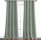 NICETOWN Greyish Green Blackout Curtains 102" Long for Office, 55" Wide, 2 Pieces, Dining Room, Guest Room, Sound Reducing Heat and Cold Block Curtain Panels for Modern Room Decorative