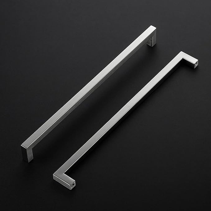 Ravinte 10 Pack Brushed Nickel Kitchen Cabinet Handles 12-3/5 Inch Cabinet Pulls Square Kitchen Hardware for Cabinet Drawer Pulls Drawer Handles Come with Screwdriver