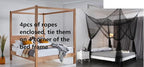 OctoRose Four Post Mosquito Net for Bed Canopy -Fits Queen, King, California King Beds-Indoor & Outdoor Use- SageGreen
