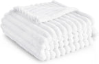 Bedsure GentleSoft White Throw Blanket for Couch - Cozy Soft Blankets for Women, Cute Small Throws for Girls, 50x60 Inches