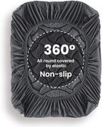 SLEEP ZONE Cooling RV Mattress Topper, Premium Zoned Cool Mattress Pad Cover, Padded Mattress Protector Breathable Washable, Deep Pocket 8-21" (Grey, Short Queen)