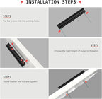homdiy 5 Pack Adjustable Black Cabinet Pulls 1" to 4" (25-102mm) Adjustable Hole Distance Drawer Pulls